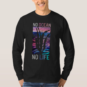 Camiseta Sem Oceano Sem Vida Ondas Marítimas Do Oceano