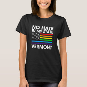 Camiseta Sem Ódio No Meu Estado Lgbt Vermont Pride Vt Gay L