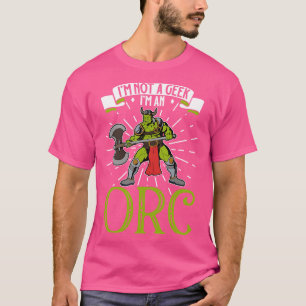 Camiseta Sem Orc De Caractere Roleplay Do geek D20