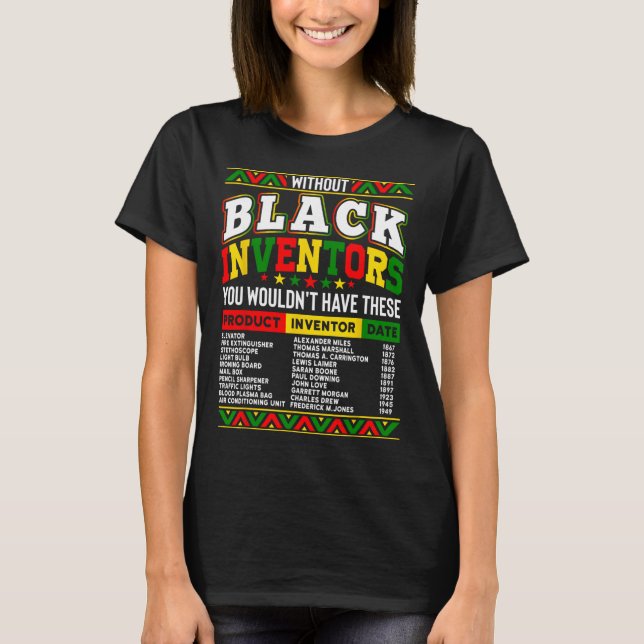 Camiseta Sem os Inventores Negros Você Não Teria Isso (Frente)