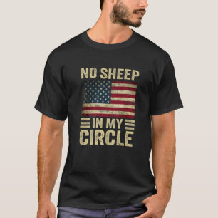 Camiseta Sem Ovelha No Meu Círculo Bandeira Americana Engra