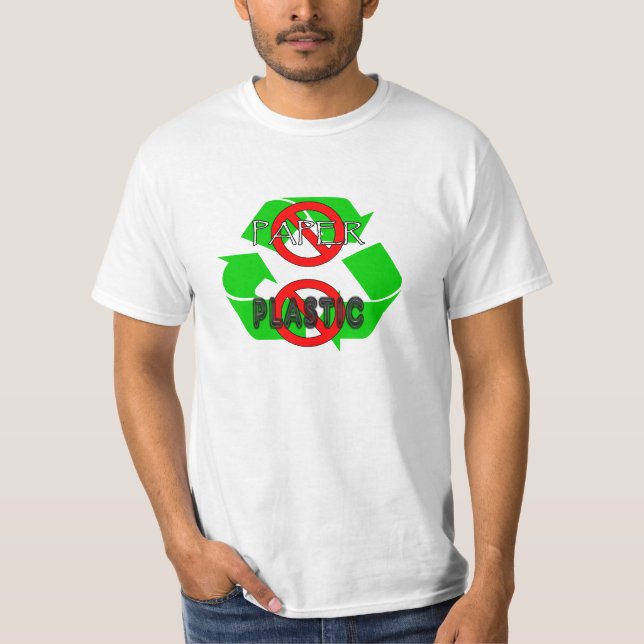 Camiseta Sem papel Sem T-shirt de Reciclar plástica (Frente)