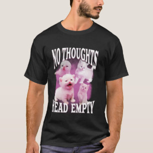 Camiseta sem pensamentos, o bobo engraçado e escondido, mem