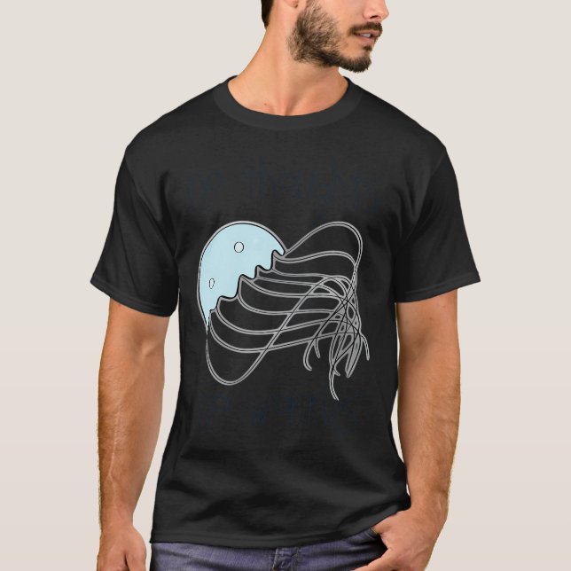 Camiseta sem pensamentos sem preocupações geleia (Frente)