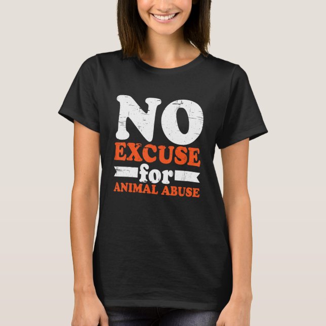 Camiseta Sem Perdão Para Abuso De Animais (Frente)