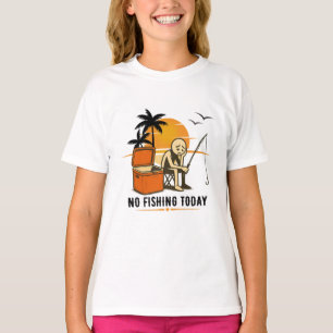Camiseta Sem Pesca Hoje Triste Stickman Amantes da Pesca