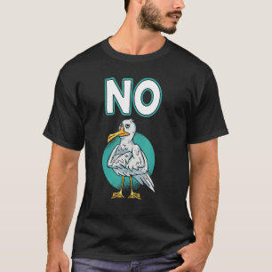 Camiseta Sem Pessoas de Manhã de Pássaro de Seagull Dizendo