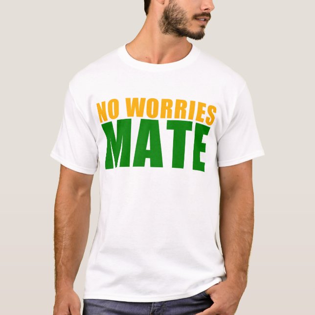 Camiseta sem preocupações, companheiro (Frente)