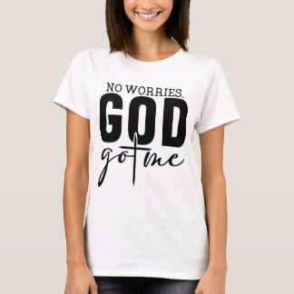 Camiseta Sem Preocupações Deus Me Pegou