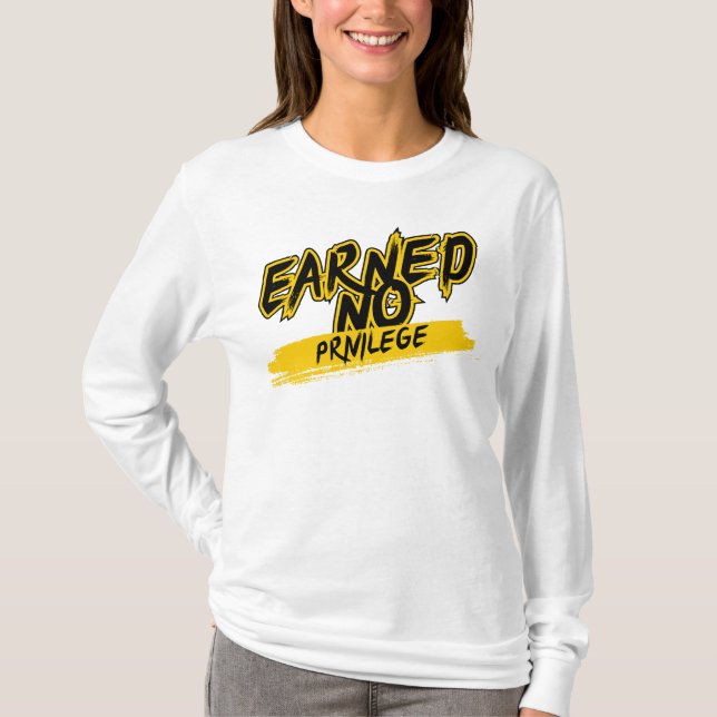 Camiseta Sem Privilégio™ Pintado pelo Hustle Não Dado (Frente)