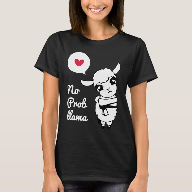Camiseta Sem Prob Llama Cute Llama e Alpaca (Frente)