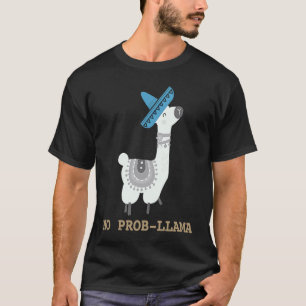 Camiseta SEM PROB LLAMA engraçado sem prob lama