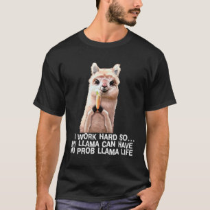 Camiseta Sem Prob LLAma Fofa Alpaca Llama Sem Drama Como Se