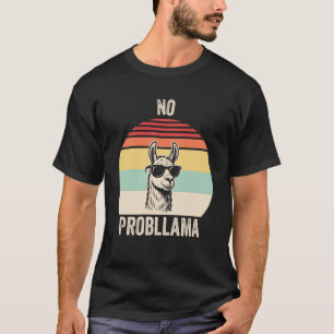 Camiseta Sem Problema Humor Divertido de Lhama Vibrações Le