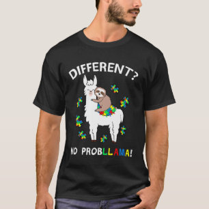 Camiseta Sem Problema Lhama Preguiça Puzzle Legal Conscient