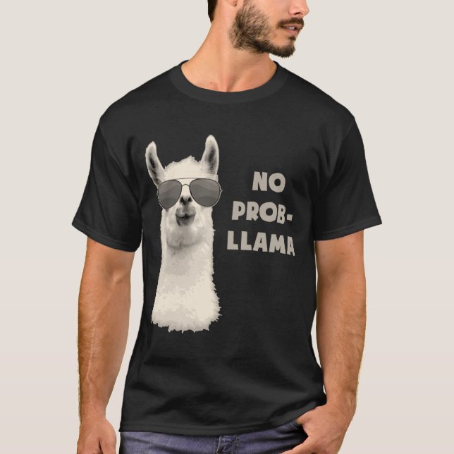 Camiseta Sem problemas Llama (Frente)