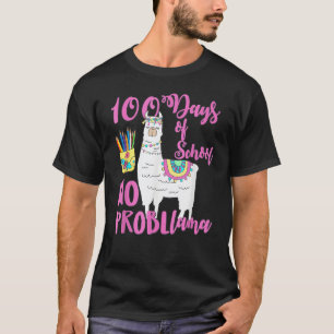 Camiseta Sem Probllama 100 Dias Professores LLama Escola