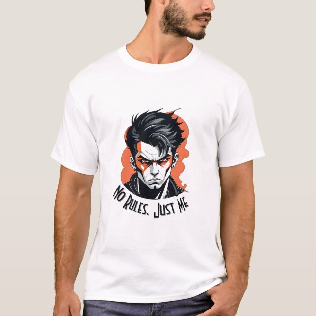 Camiseta Sem Regras Apenas Eu Negrito Tchau Gráfico De Meni (Frente)