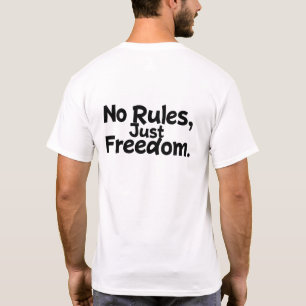 Camiseta Sem Regras Apenas Tipografia Acústica Da Liberdade