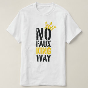 Camiseta sem rei falso caminho