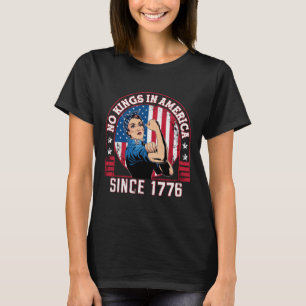 Camiseta Sem Reis Na América Desde 1776 Sinalizador Dos Eua