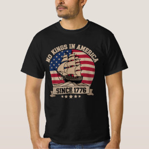 Camiseta Sem Reis Na América Desde 1776 Vintage Patriotic