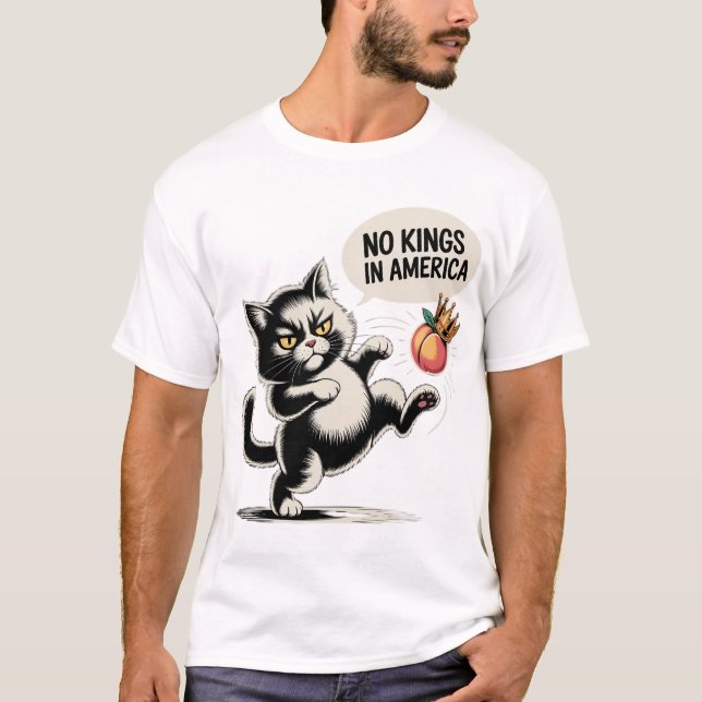 Camiseta Sem Reis na América, Gato de Gato Irritado (Frente)