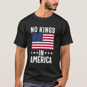 Camiseta Sem Reis na bandeira da América Protesto Salve a D