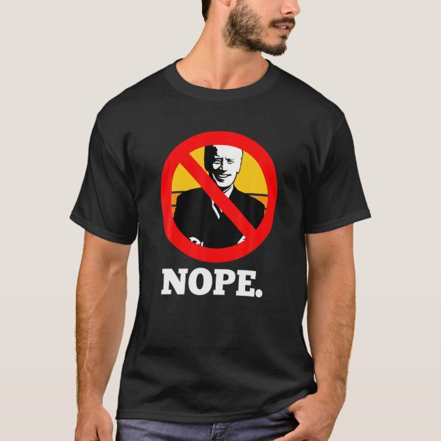 Camiseta Sem Símbolo Biden - Símbolo de Círculo Não Proibid (Frente)