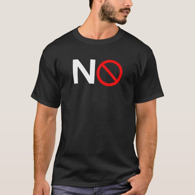 Camiseta Sem Símbolo - Bloqueio de Sinal de Círculo Proibid (Frente)