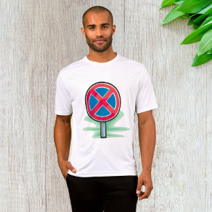 Camiseta Sem Sinal de Estrada de Estacionamento Símbolo de 