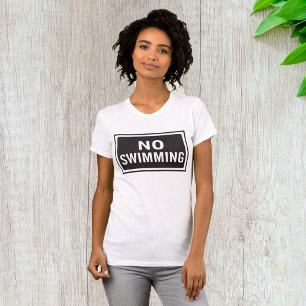 Camiseta Sem Sinal de Nadação Negrito e Branco