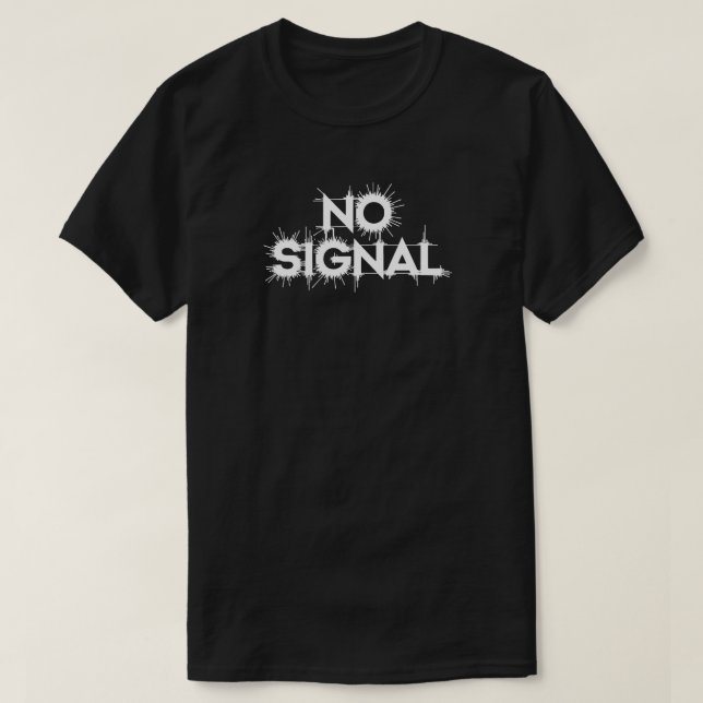 Camiseta Sem sinal - falha no Design técnico da realidade (Frente do Design)