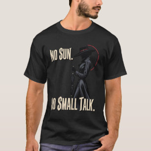 Camiseta Sem Sol Sem Conversa Fi Silhueta Gótica Minimalist