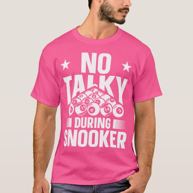 Camiseta Sem Talk Durante O Billiard De Piscina Snooker (Frente)