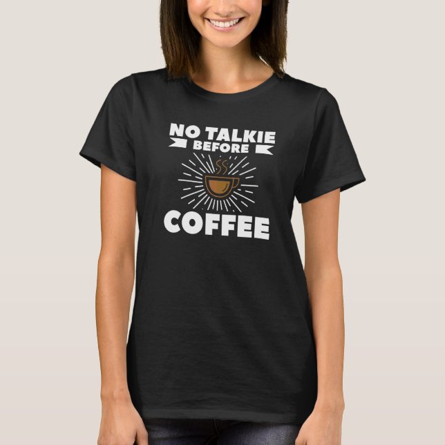 Camiseta Sem Talkantes Do Café Para Um Café (Frente)