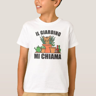 Camiseta Sem Tempo, O Jardim Chama O Jardineiro Gato Bonito