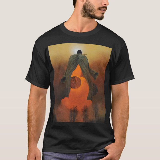 Camiseta Sem título (O Eclipse) por Zdzislaw Beksinski (Frente)