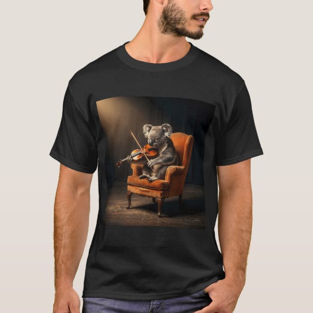 Camiseta Sem Tons de Lobo Quando Este Coala Toca (Frente)
