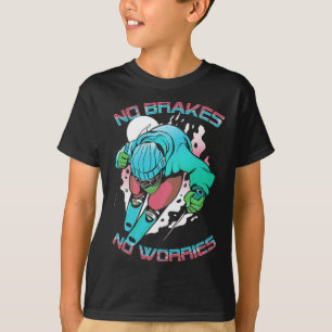 Camiseta Sem Travões Preocupa Esportes de inverno Esqui esq