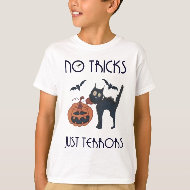 Camiseta Sem truques apenas terrores (Frente)