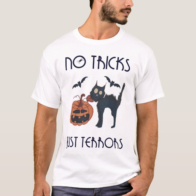 Camiseta Sem truques apenas terrores (Frente)