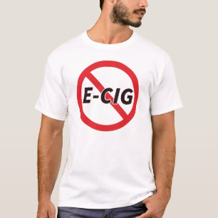 Camiseta Sem Vaping Permitido Símbolo de Proibição de E-Cig