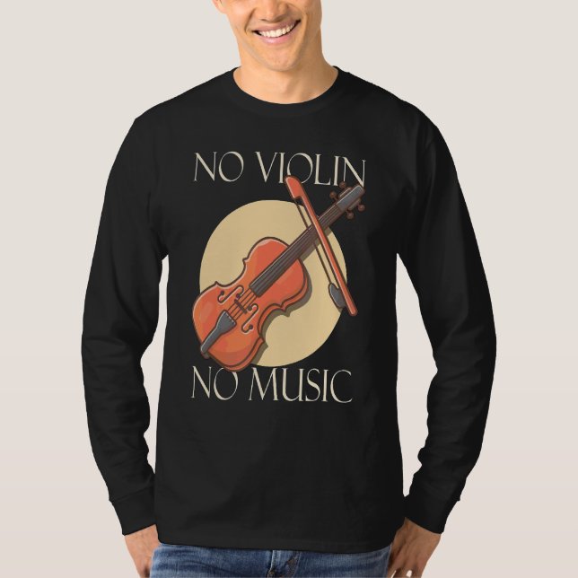 Camiseta Sem Violino Sem Orquestra Musical 1 (Frente)
