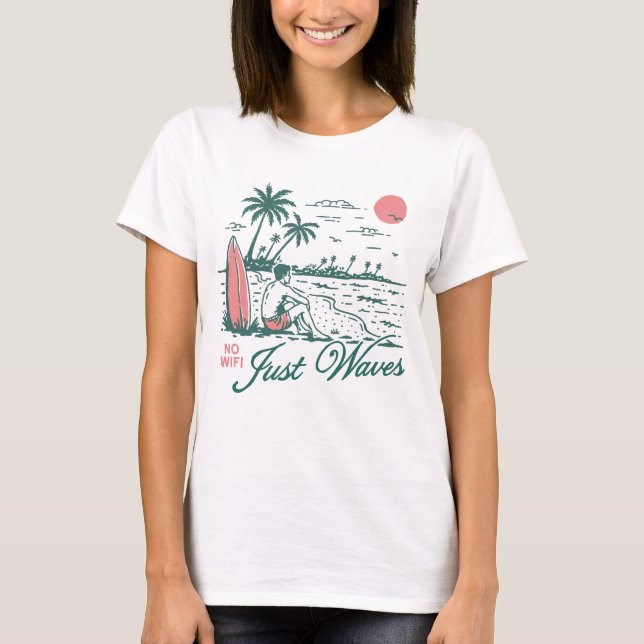 Camiseta Sem Wifi Somente Ondas (Frente)