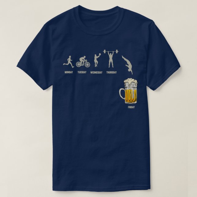 Camiseta Semana da Cerveja Atleta Cerveja Esporte Bebendo (Frente do Design)