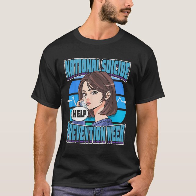 Camiseta Semana Nacional de Prevenção ao Suicídio Apoio Men (Frente)