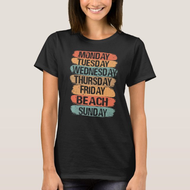 Camiseta Semanas de Trabalho Segunda-feira Quarta-feira Sex (Frente)
