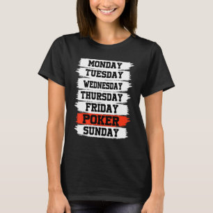 Camiseta Semanas de Trabalho Segunda-feira Quarta-feira Sex