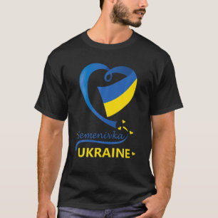 Camiseta Semenivka Ucrânia Bandeira Nacional Emblem Crest